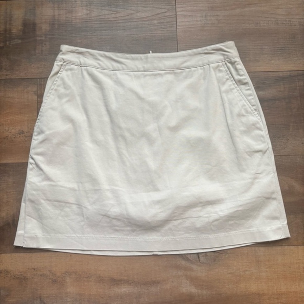 Adidas Women's Size 4 Ecru Khaki Tennis Golf Pickleball Stretch Skirt NWT